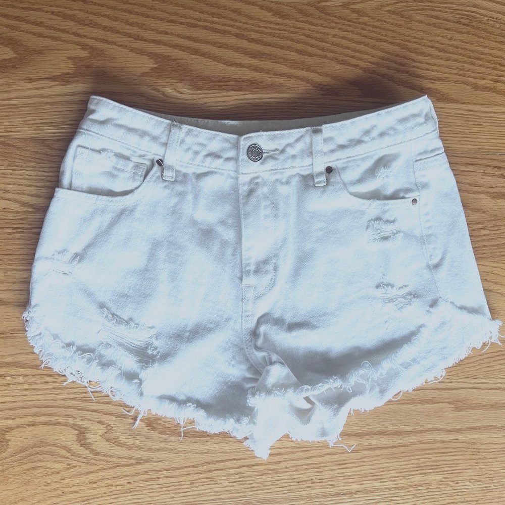 Y2K Pacsun High Rise Festival White Size 25 Denim Shorts